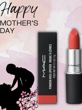 MAC Powder Kiss Lipstick 916 Devoted To Chili 0.1 oz
